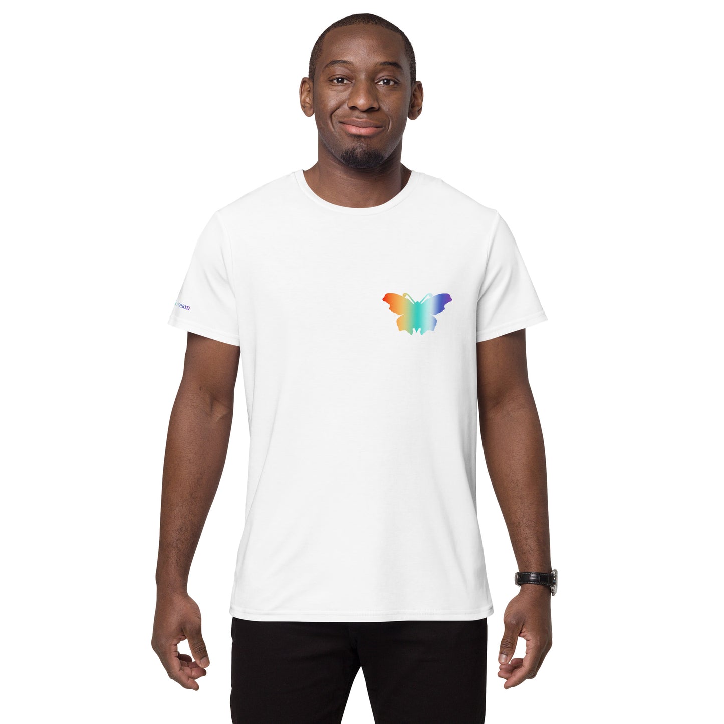 Logo collection｜Men's premium cotton t-shirt｜Rainbow(L) and Front