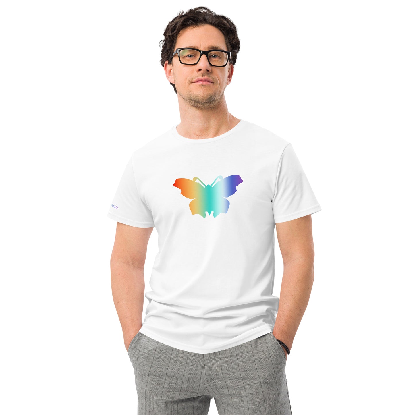 Logo collection｜Men's premium cotton t-shirt｜Rainbow and Front