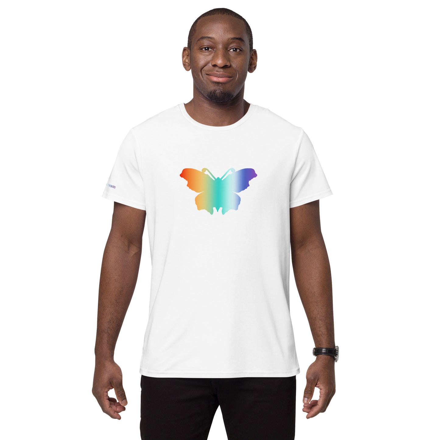 Logo collection｜Men's premium cotton t-shirt｜Rainbow and Front