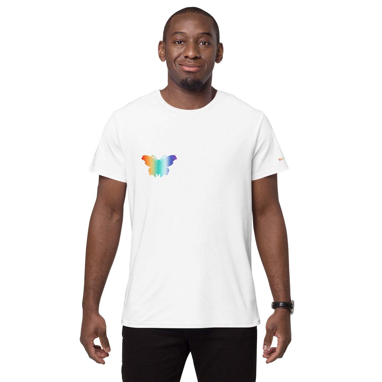 Logo collection｜Men's premium cotton t-shirt｜Rainbow(R) and Front