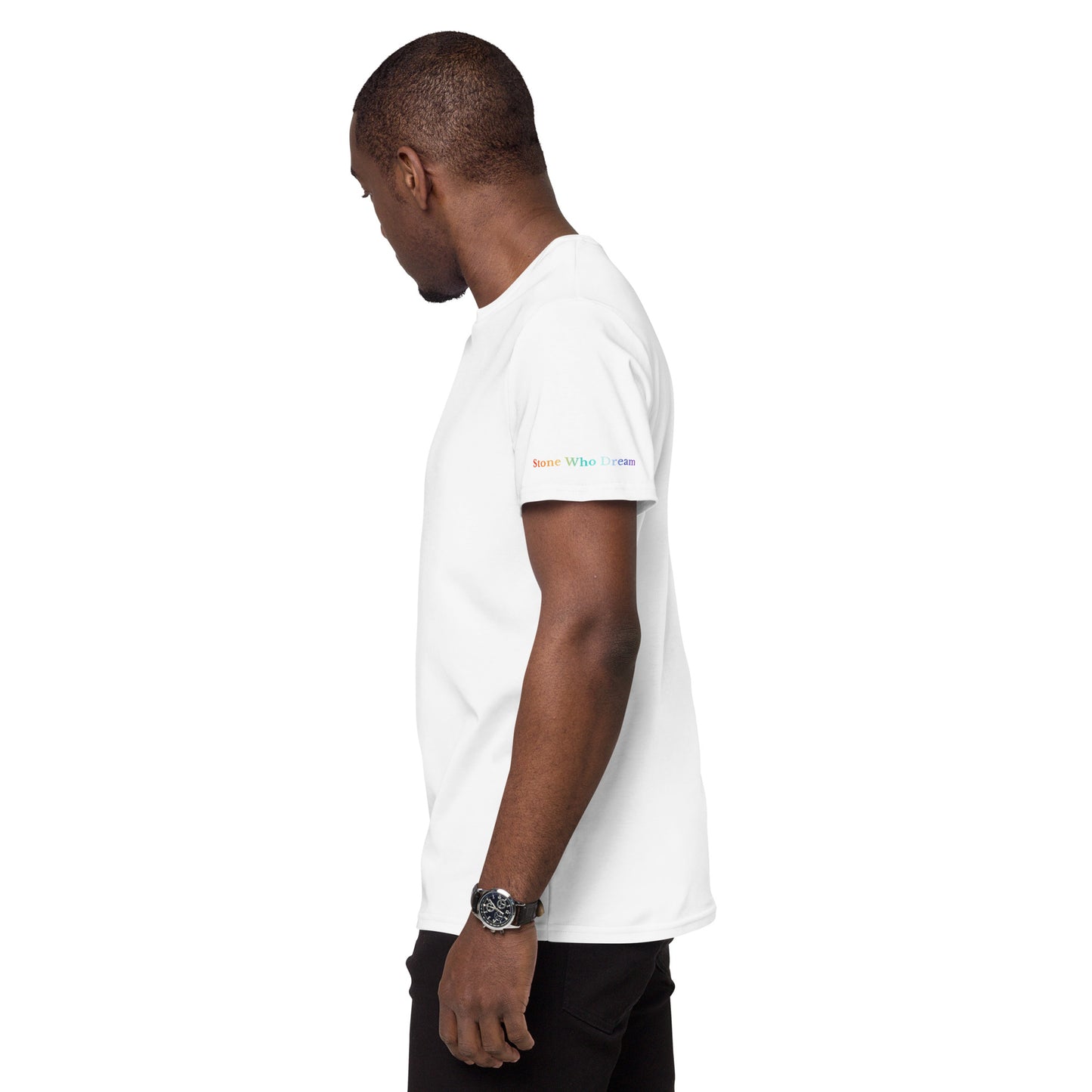 Logo collection｜Men's premium cotton t-shirt｜Rainbow(R) and Front