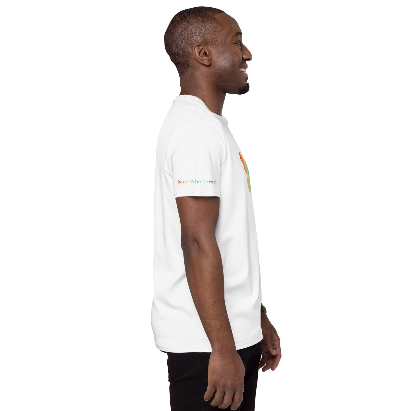 Logo collection｜Men's premium cotton t-shirt｜Rainbow and Front