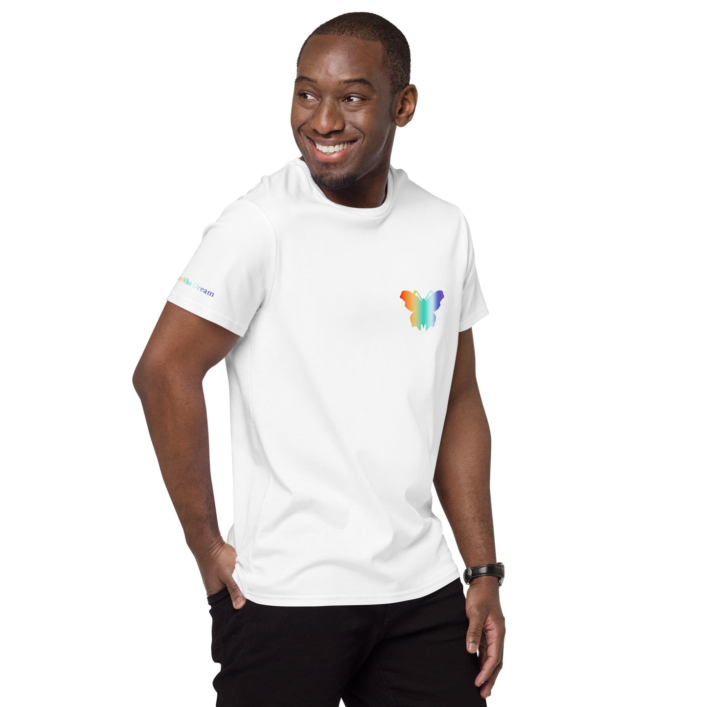 Logo collection｜Men's premium cotton t-shirt｜Rainbow(L) and Front