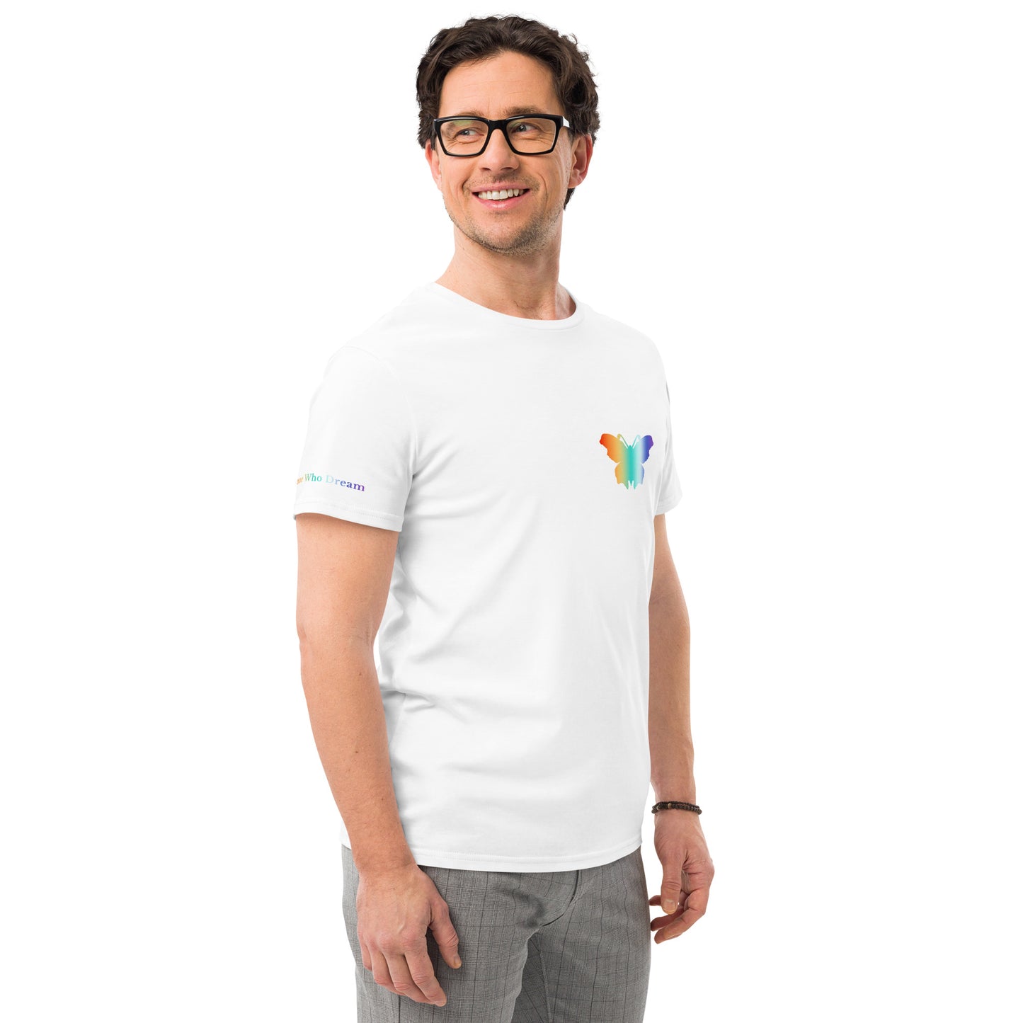 Logo collection｜Men's premium cotton t-shirt｜Rainbow(L) and Front