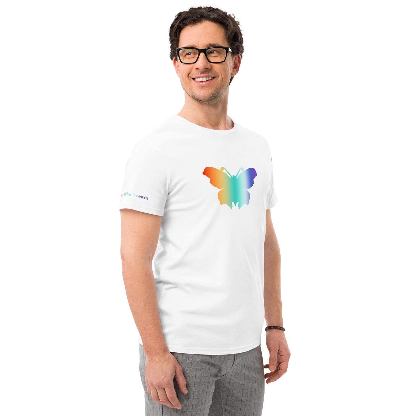 Logo collection｜Men's premium cotton t-shirt｜Rainbow and Front