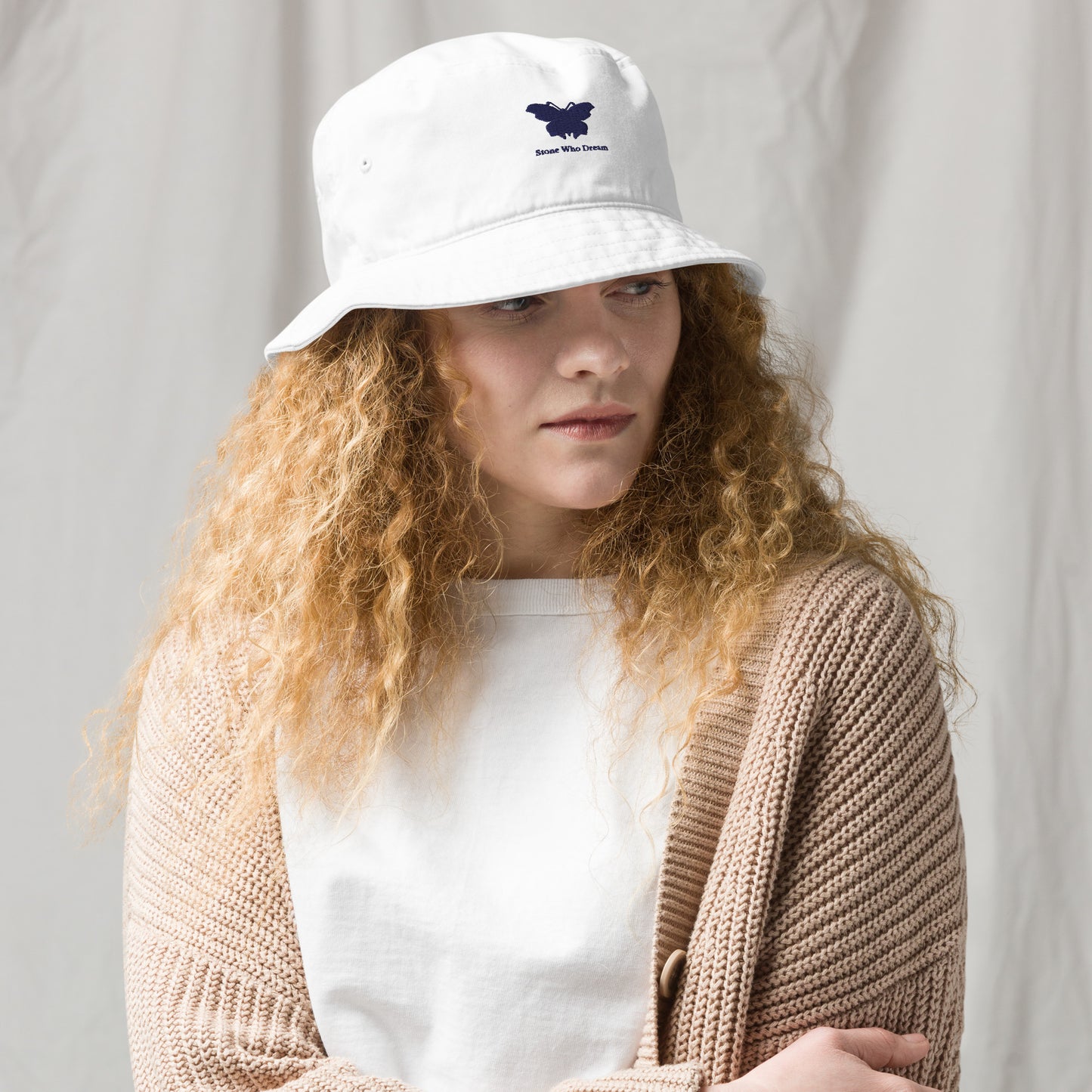 Logo collection｜Organic bucket hat｜Royal blue