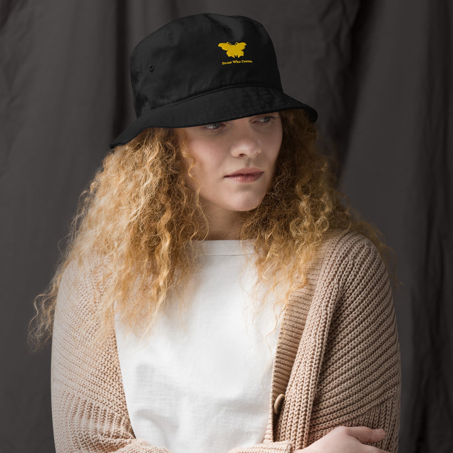 Logo collection｜Organic bucket hat｜Gold