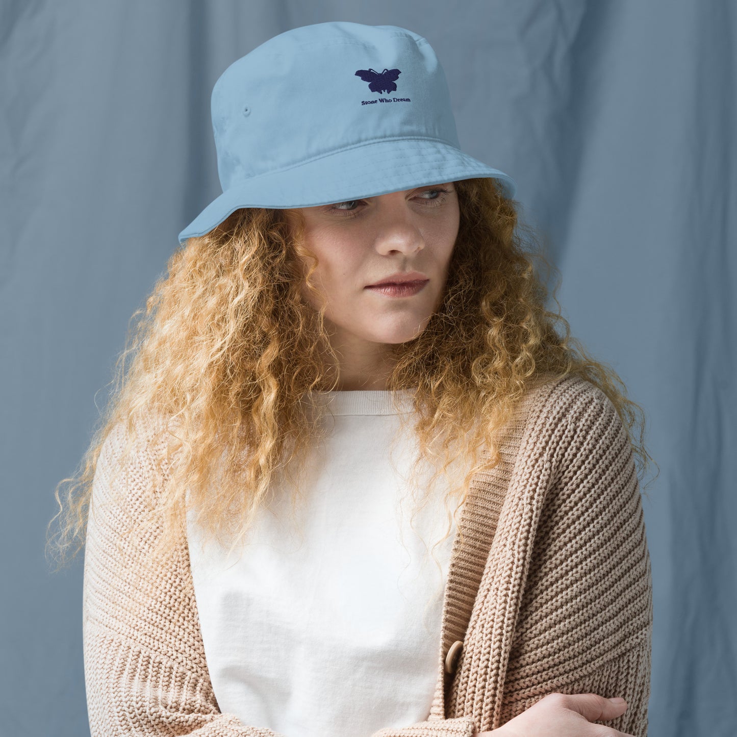 Logo collection｜Organic bucket hat｜Royal blue