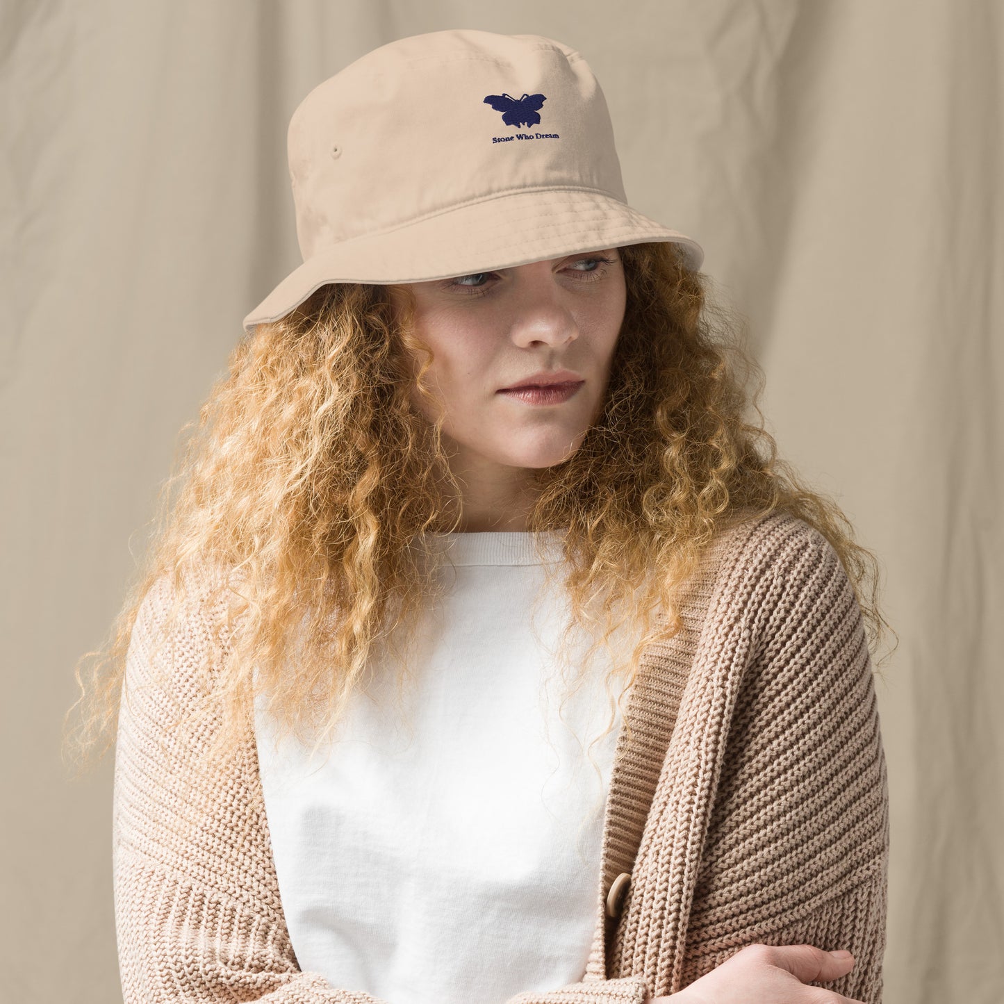 Logo collection｜Organic bucket hat｜Royal blue