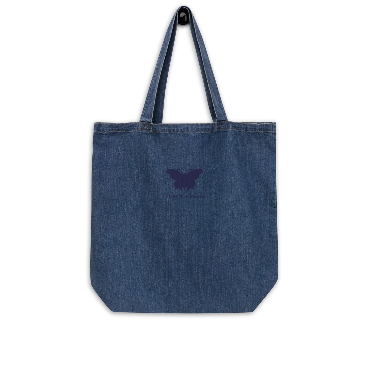 Logo collection｜Organic denim tote bag｜Royal blue