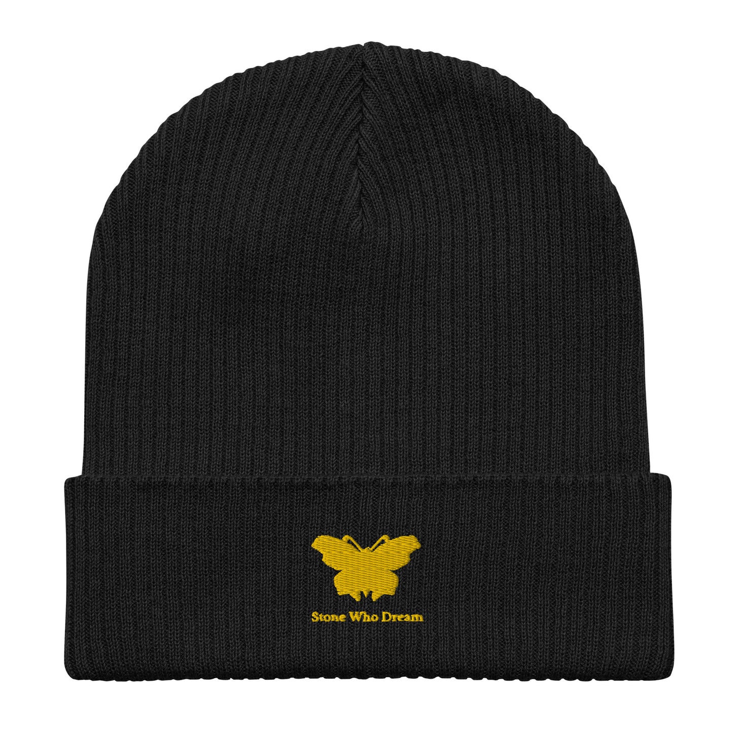 Logo collection｜Organic ribbed beanie｜Gold