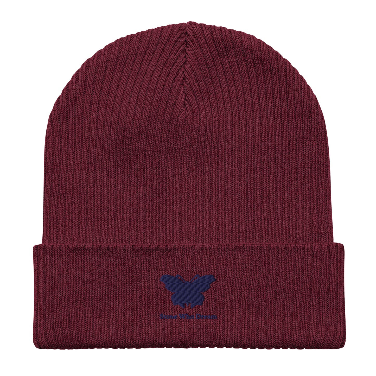 Logo collection｜Organic ribbed beanie｜Royal blue