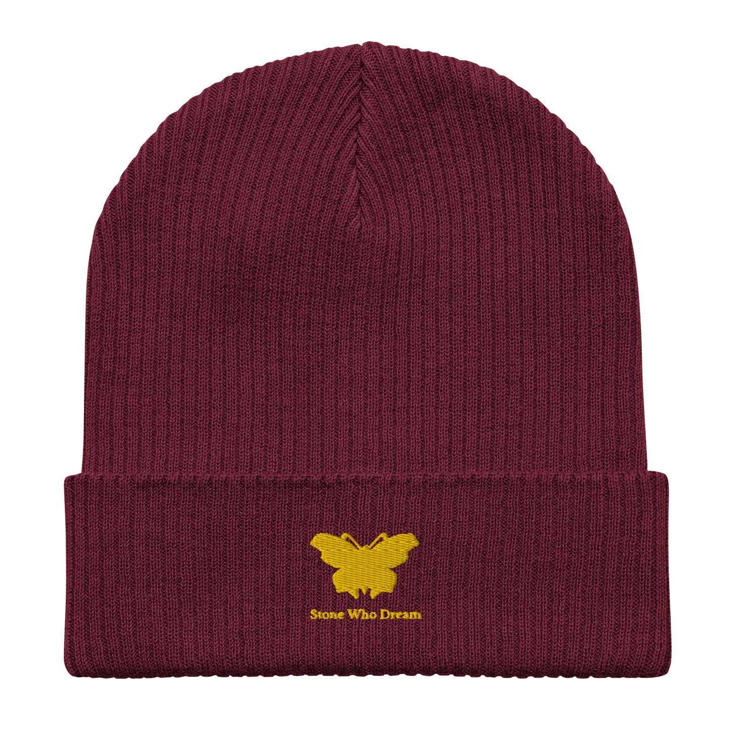 Logo collection｜Organic ribbed beanie｜Gold