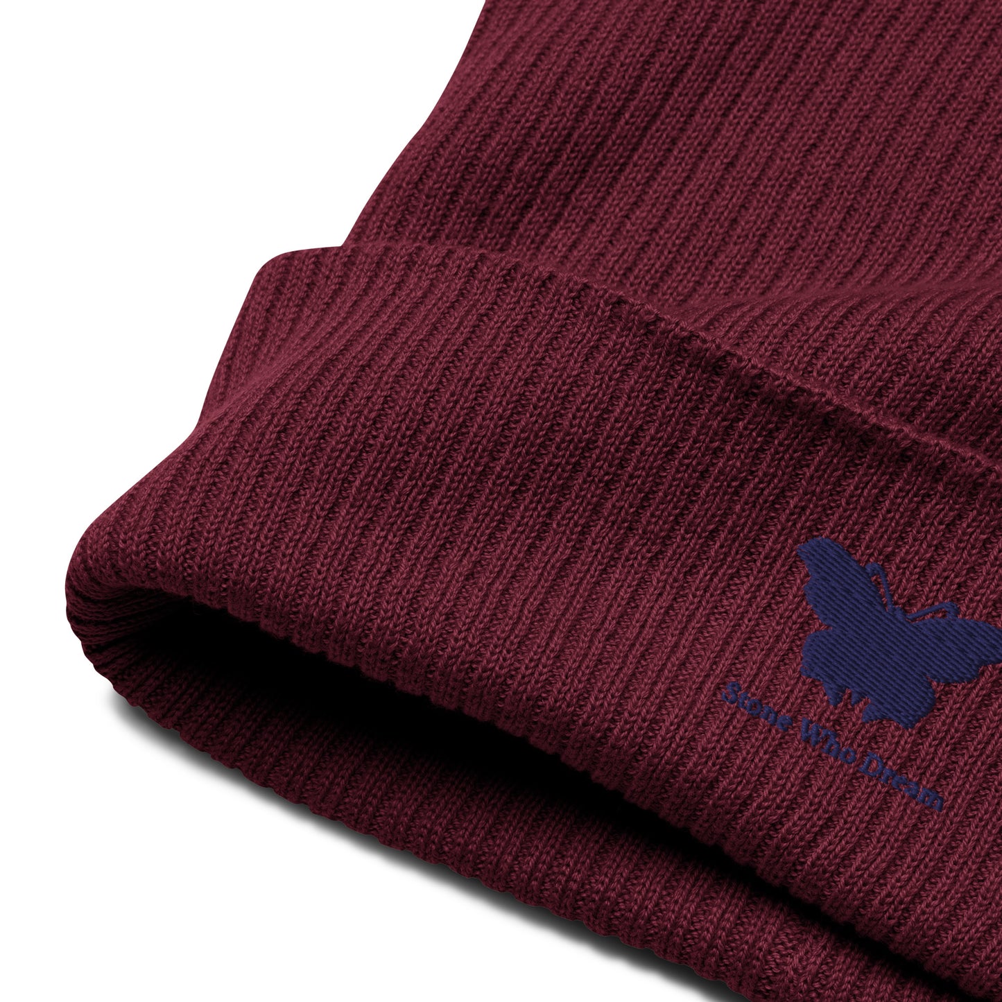 Logo collection｜Organic ribbed beanie｜Royal blue