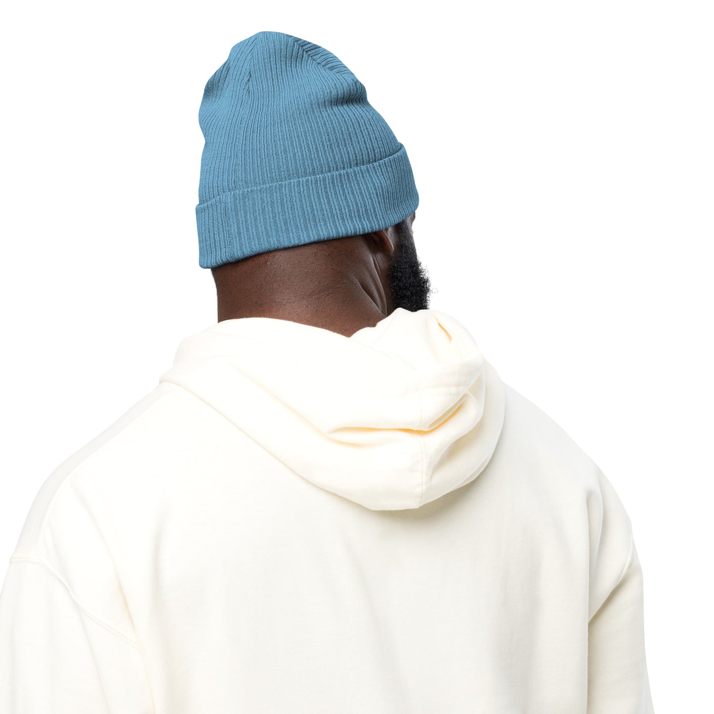 Logo collection｜Organic ribbed beanie｜Royal blue