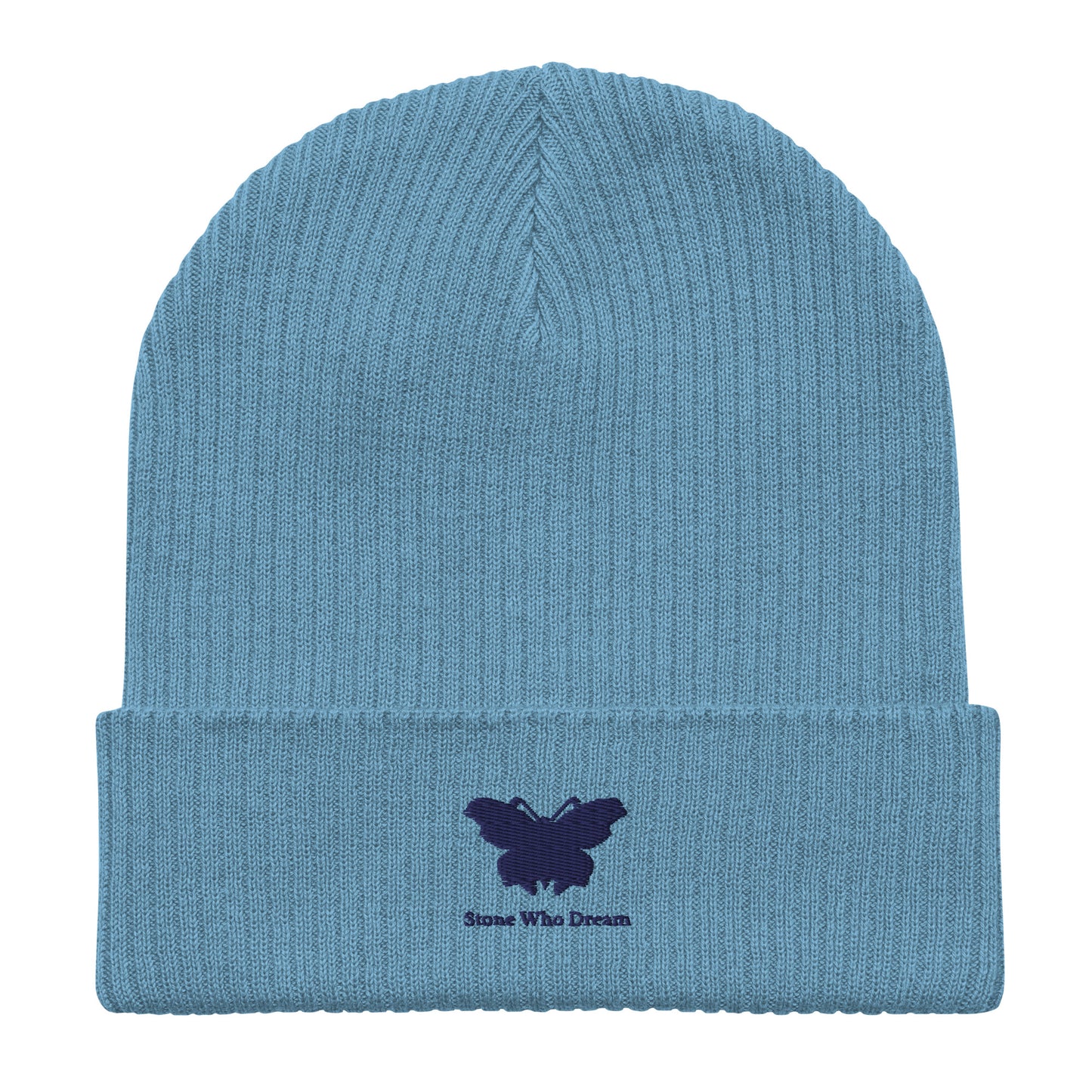 Logo collection｜Organic ribbed beanie｜Royal blue