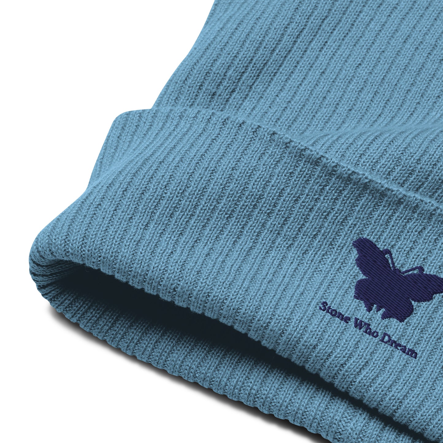 Logo collection｜Organic ribbed beanie｜Royal blue