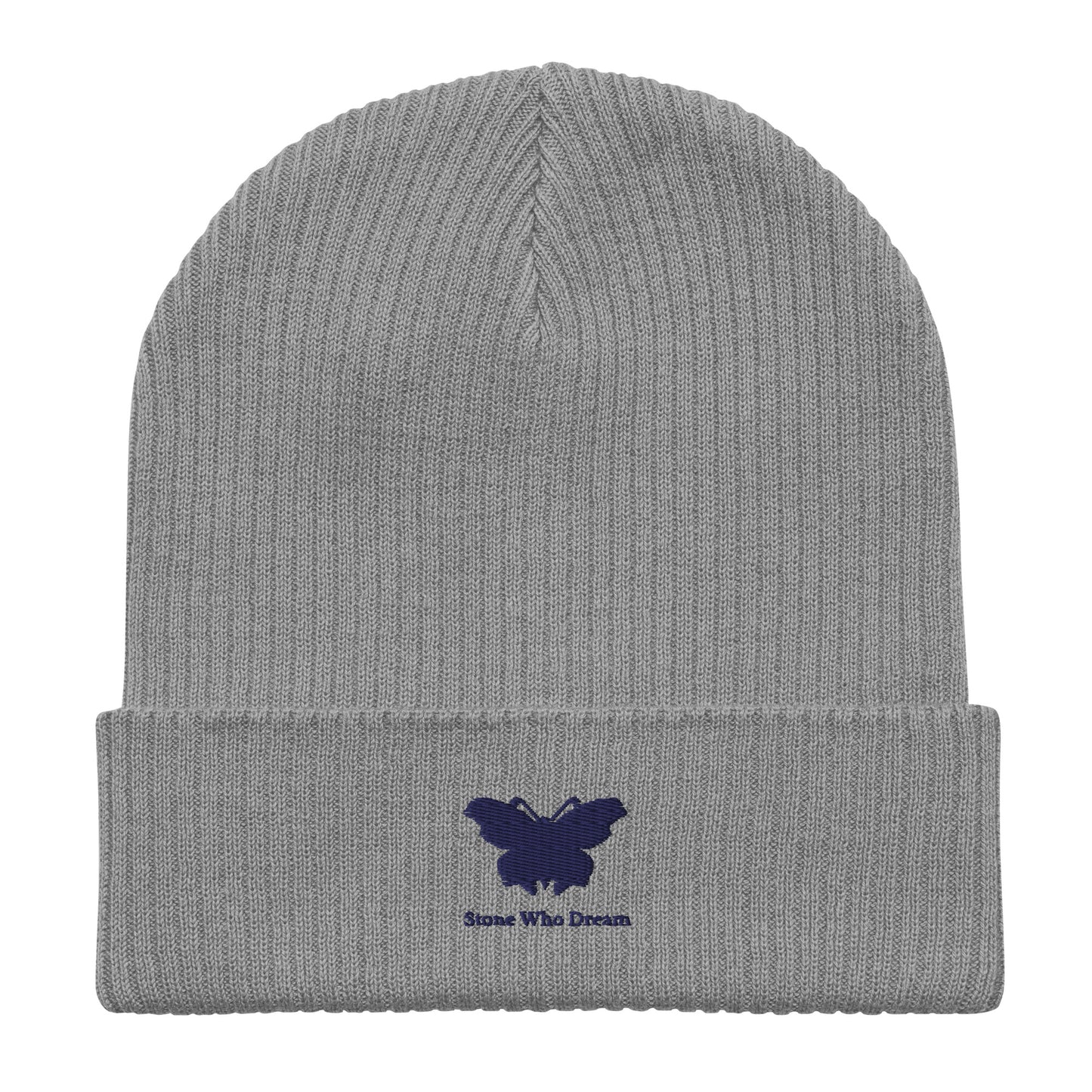 Logo collection｜Organic ribbed beanie｜Royal blue