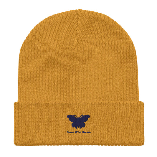 Logo collection｜Organic ribbed beanie｜Royal blue