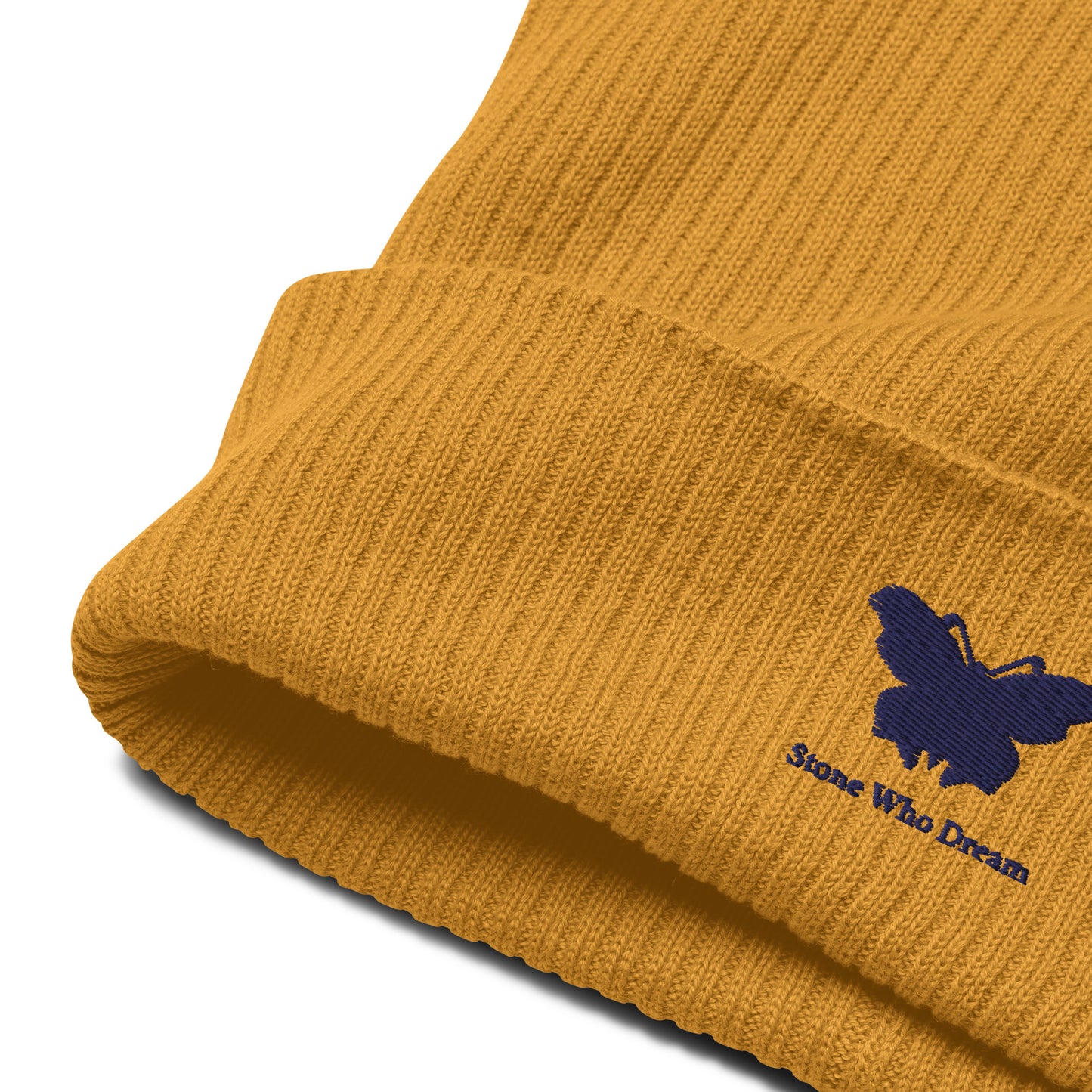 Logo collection｜Organic ribbed beanie｜Royal blue