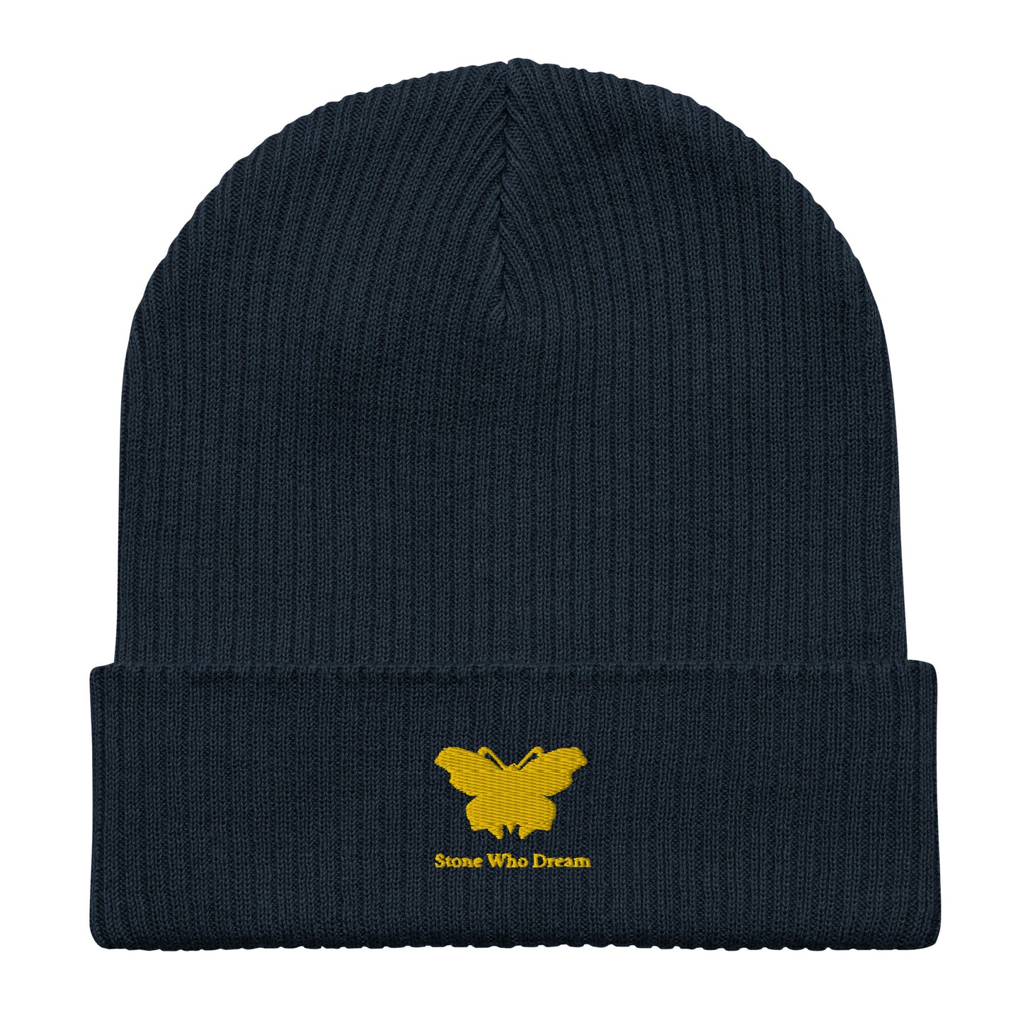 Logo collection｜Organic ribbed beanie｜Gold