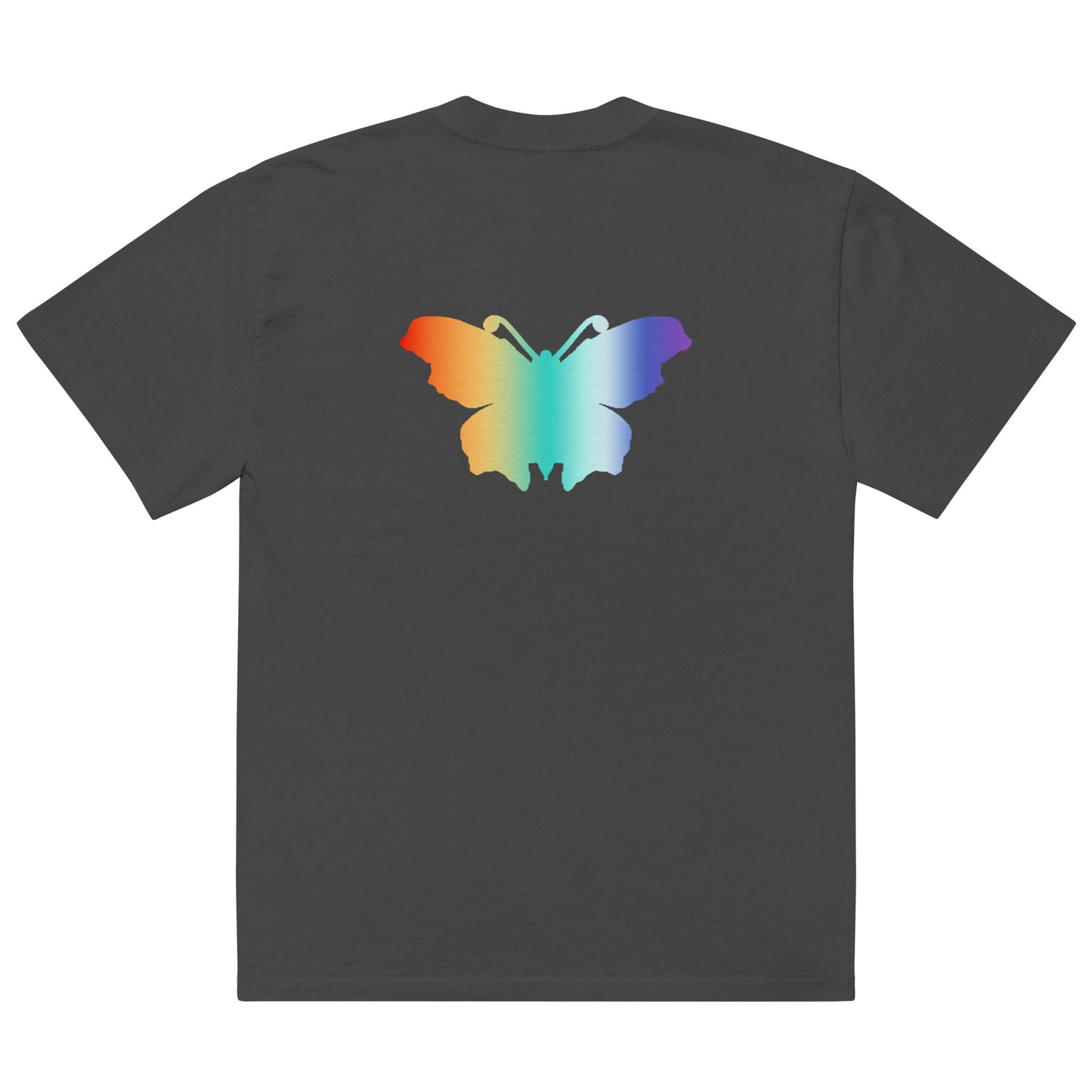 Logo collection｜Oversized faded t-shirt｜Rainbow and Back