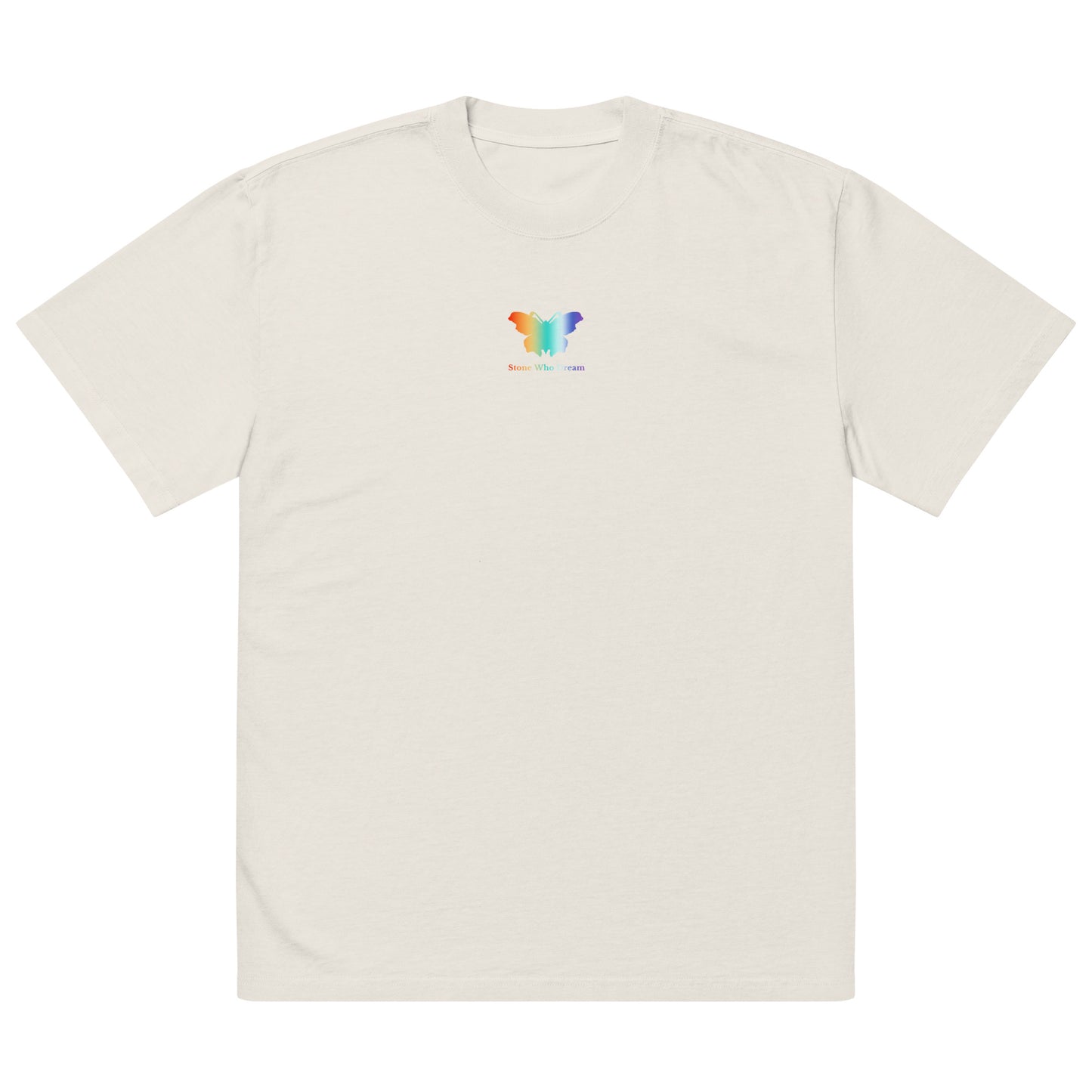 Logo collection｜Oversized faded t-shirt｜Rainbow and Front