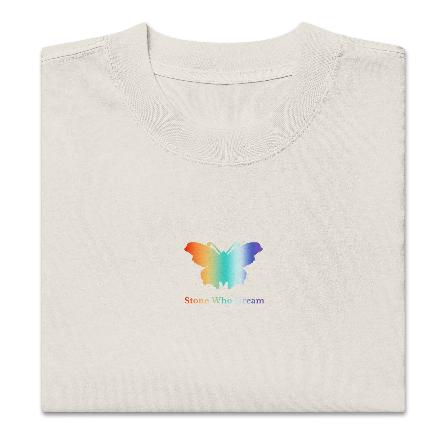 Logo collection｜Oversized faded t-shirt｜Rainbow and Front