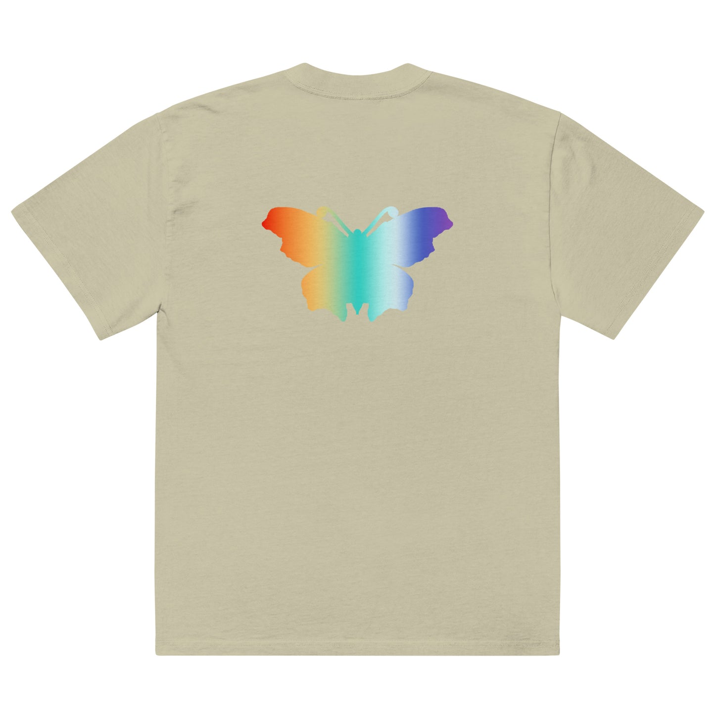 Logo collection｜Oversized faded t-shirt｜Rainbow and Back