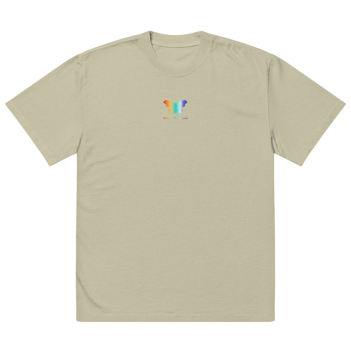 Logo collection｜Oversized faded t-shirt｜Rainbow and Front