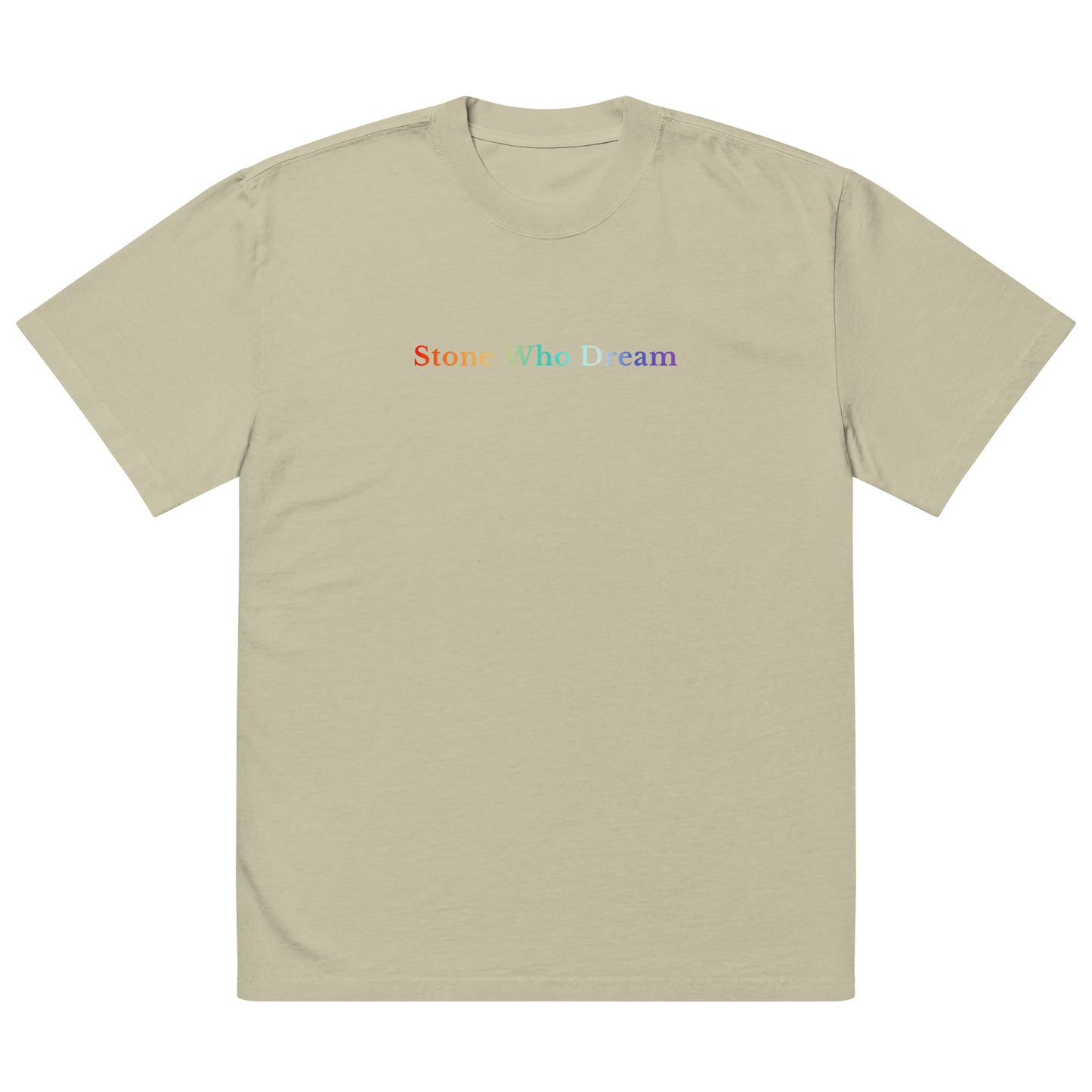 Logo collection｜Oversized faded t-shirt｜Rainbow and Back