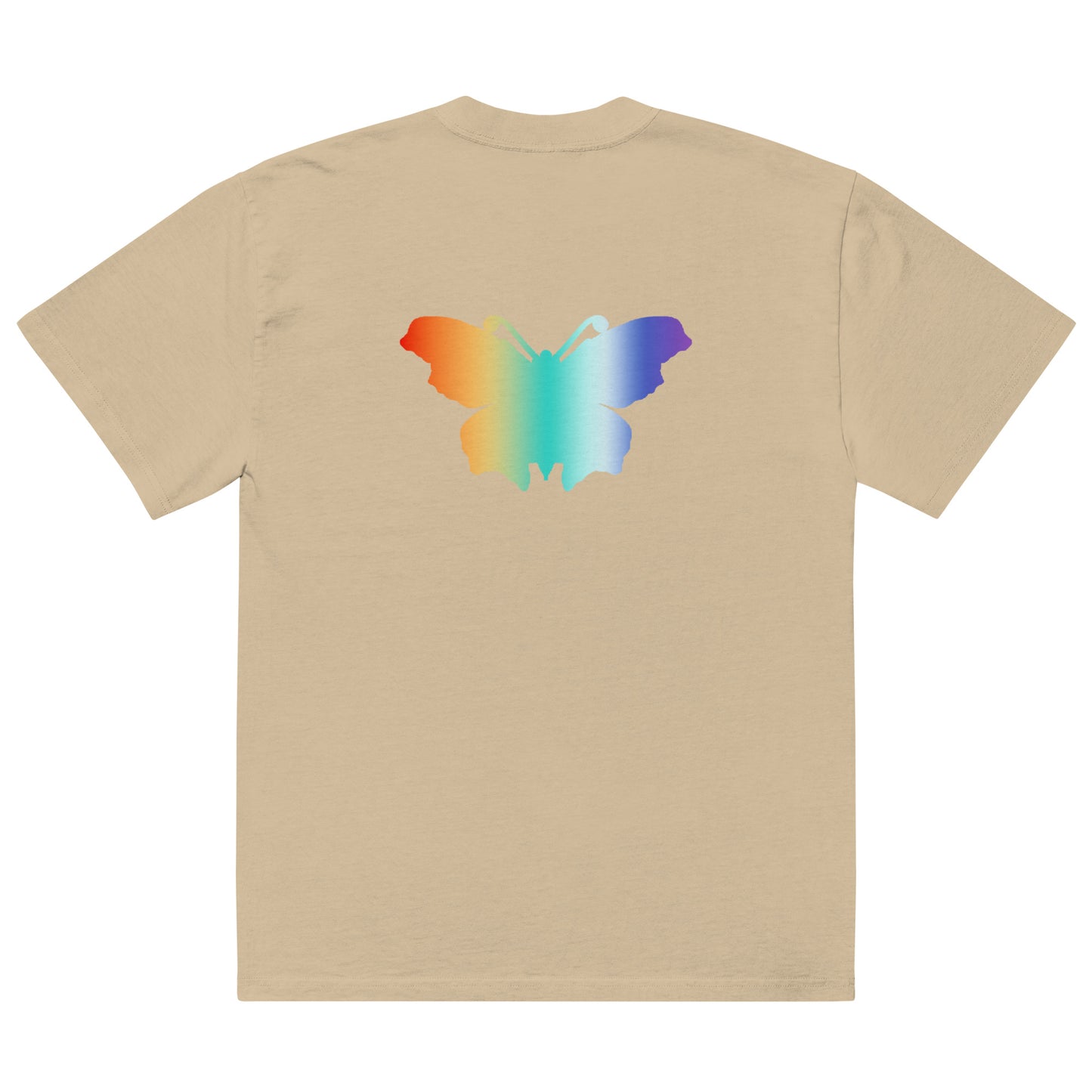 Logo collection｜Oversized faded t-shirt｜Rainbow and Back