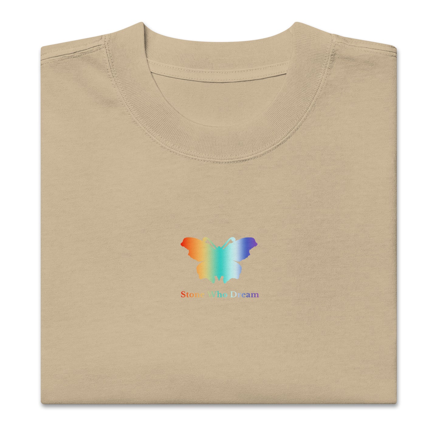 Logo collection｜Oversized faded t-shirt｜Rainbow and Front