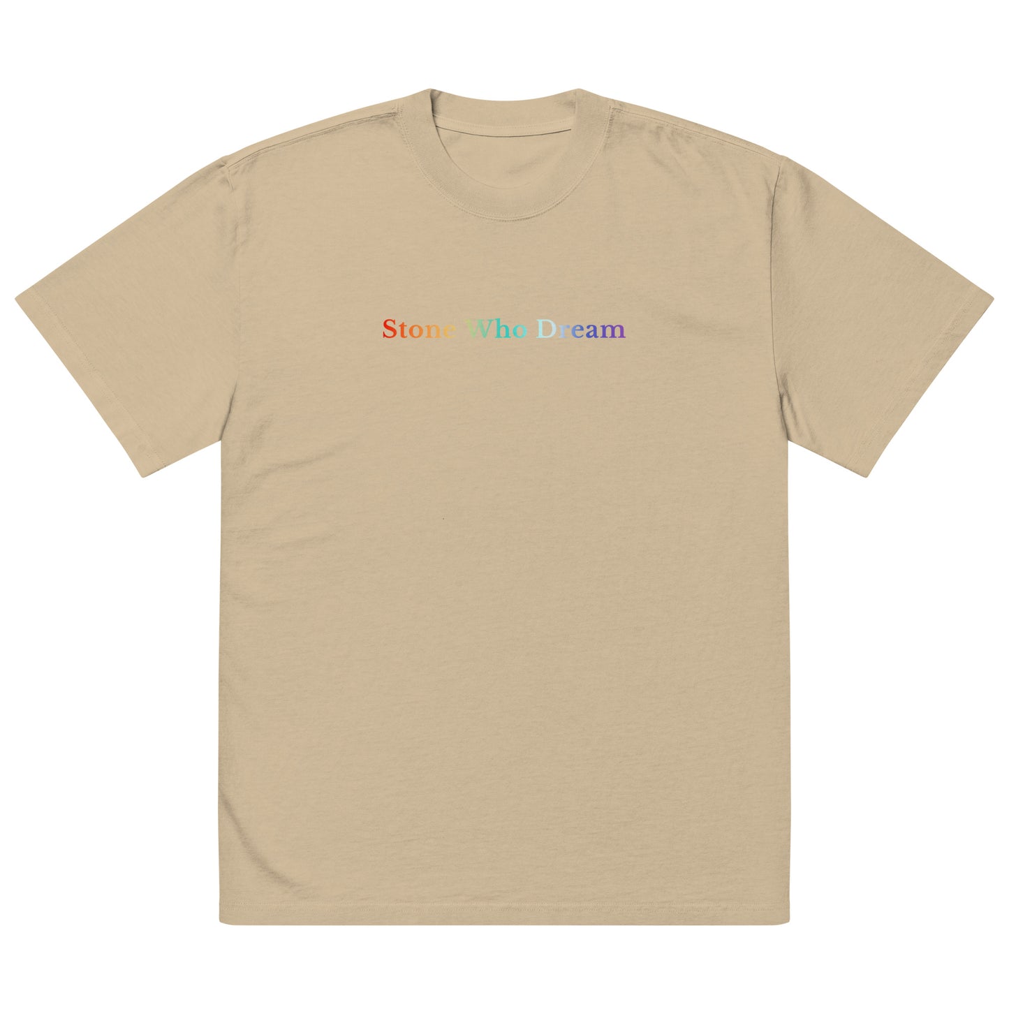 Logo collection｜Oversized faded t-shirt｜Rainbow and Back