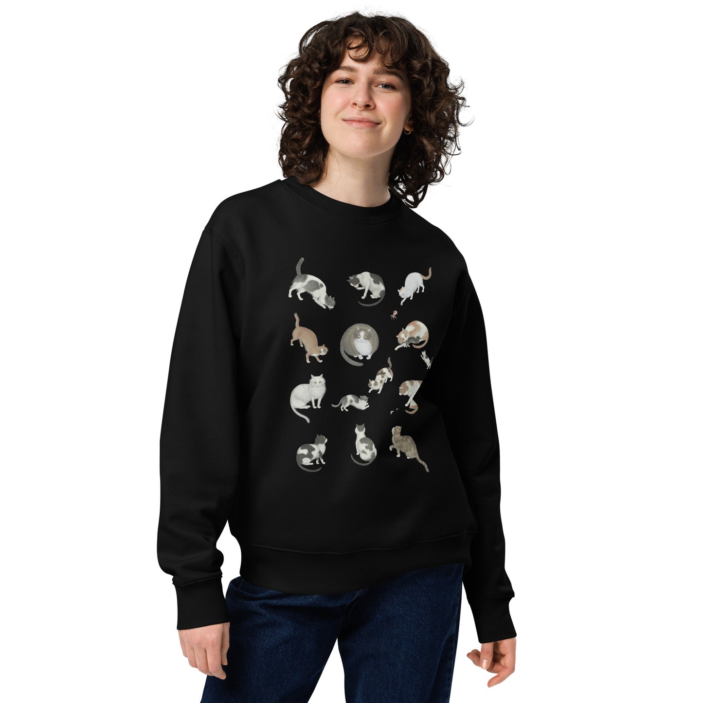 Cats And Butterflies Of Longevity｜Unisex eco sweatshirt