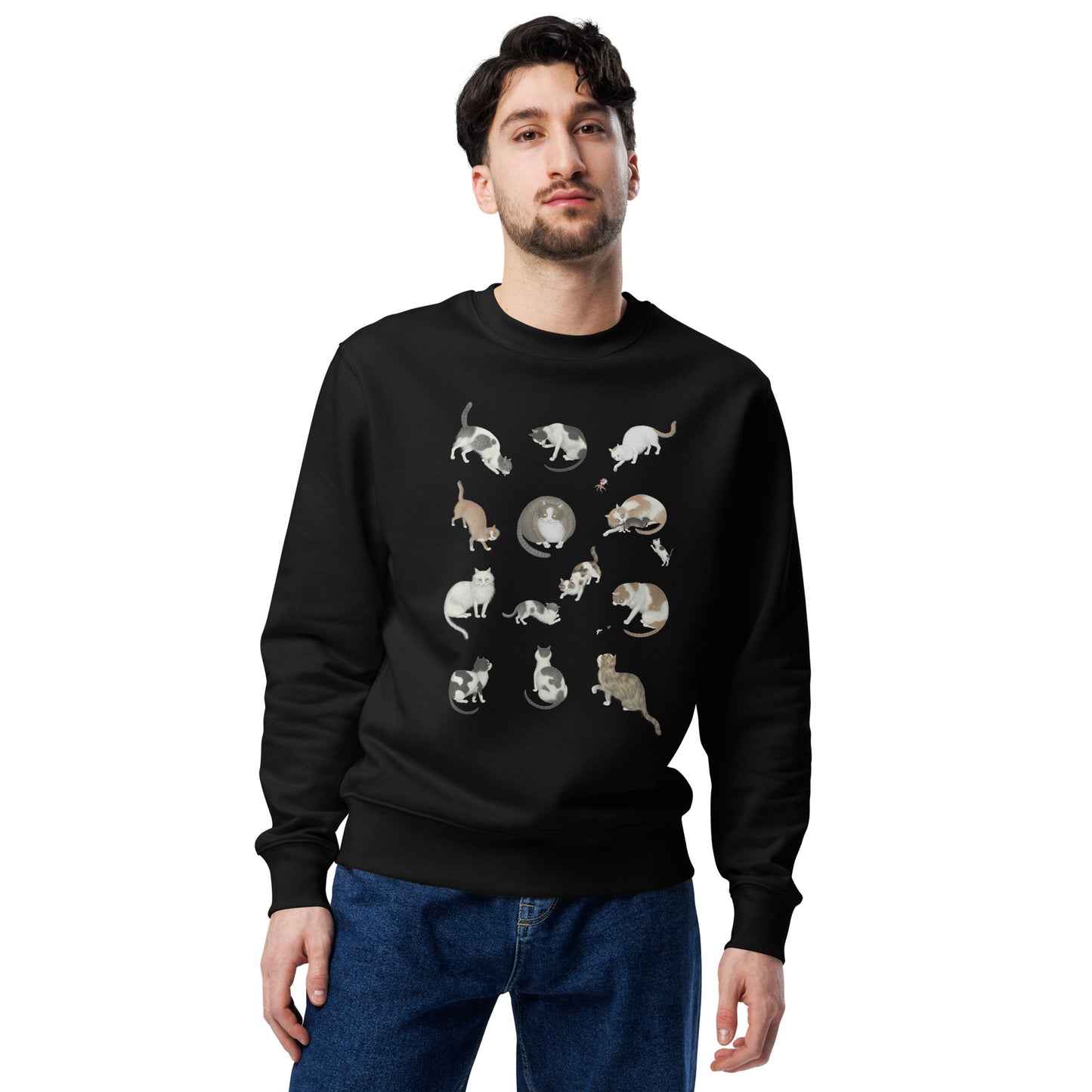 Cats And Butterflies Of Longevity｜Unisex eco sweatshirt