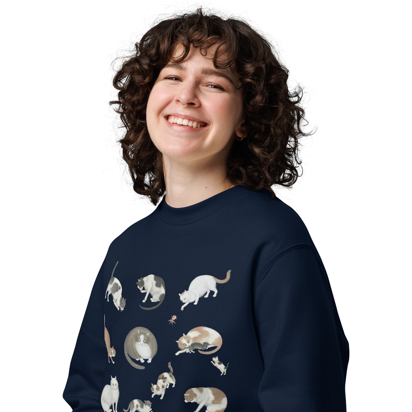 Cats And Butterflies Of Longevity｜Unisex eco sweatshirt