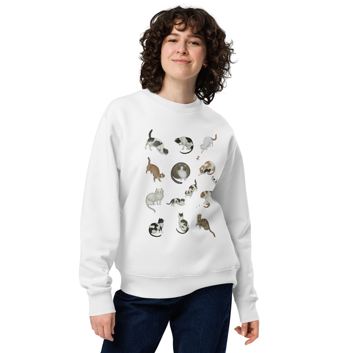 Cats And Butterflies Of Longevity｜Unisex eco sweatshirt