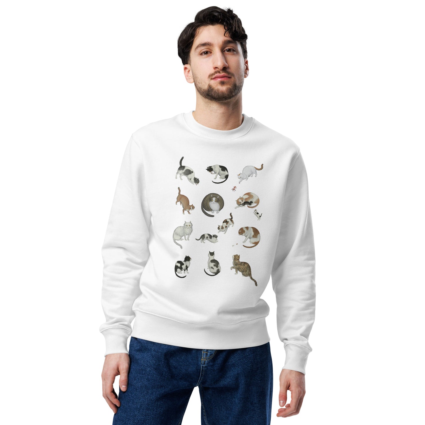 Cats And Butterflies Of Longevity｜Unisex eco sweatshirt