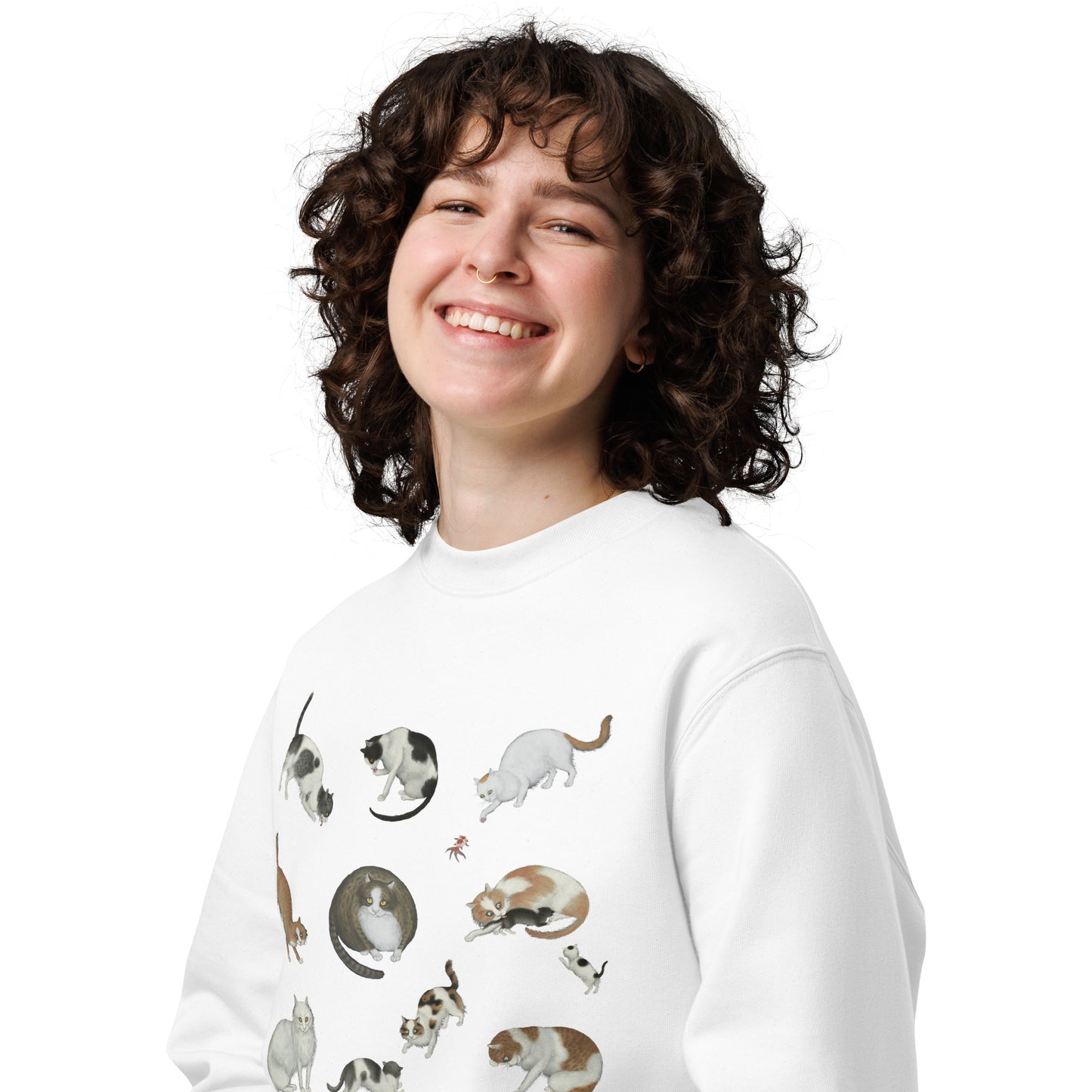 Cats And Butterflies Of Longevity｜Unisex eco sweatshirt